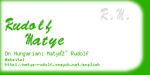 rudolf matye business card